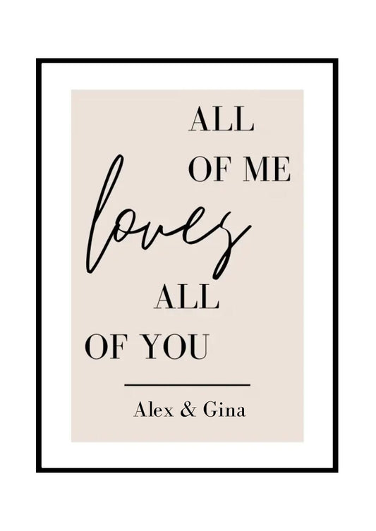 Personalisiertes Poster "All of me"