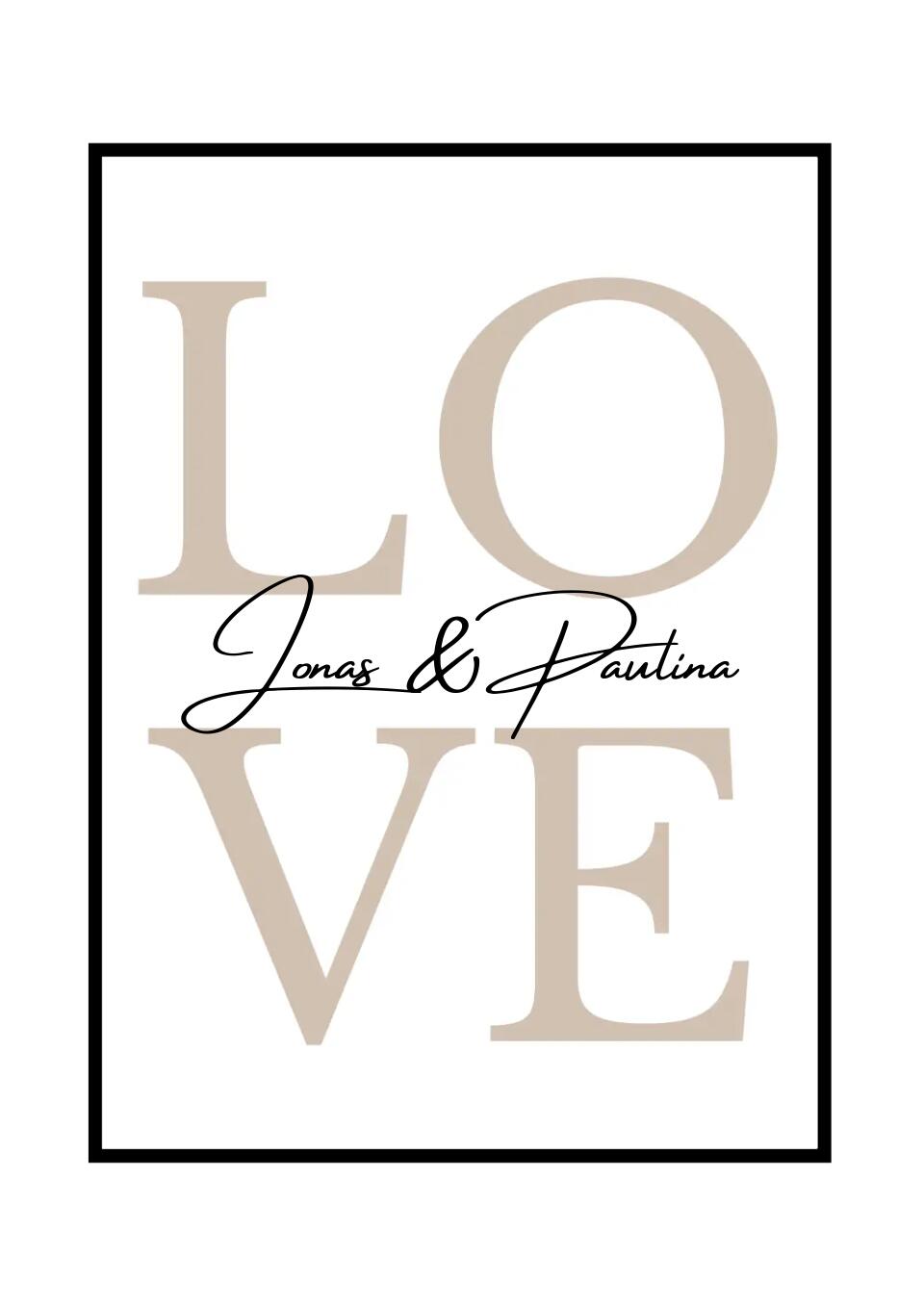 Personalisiertes Poster "LOVE"