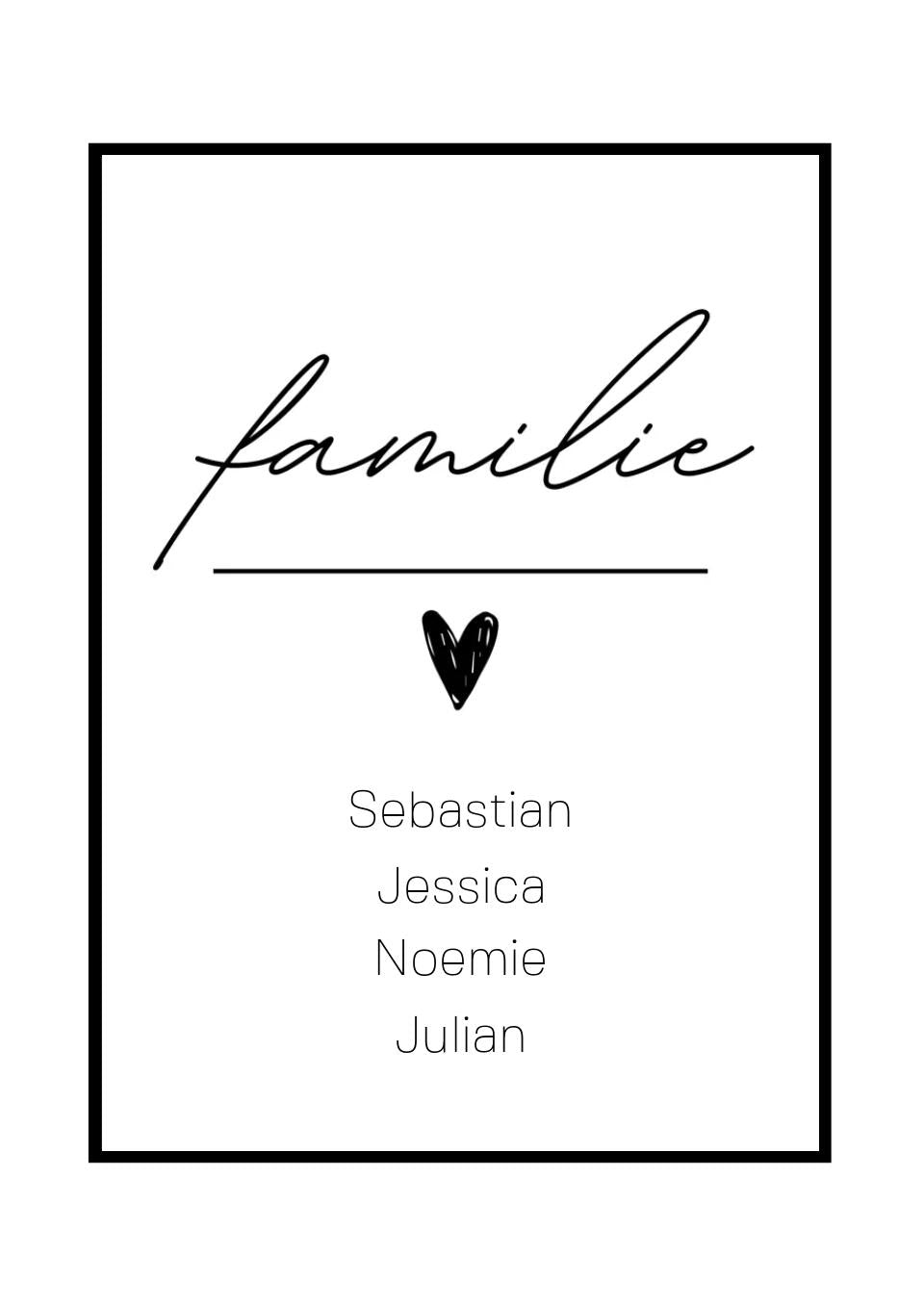 Personalisiertes Poster "Familie"