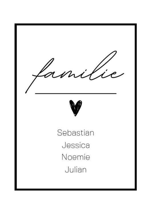 Personalisiertes Poster "Familie"