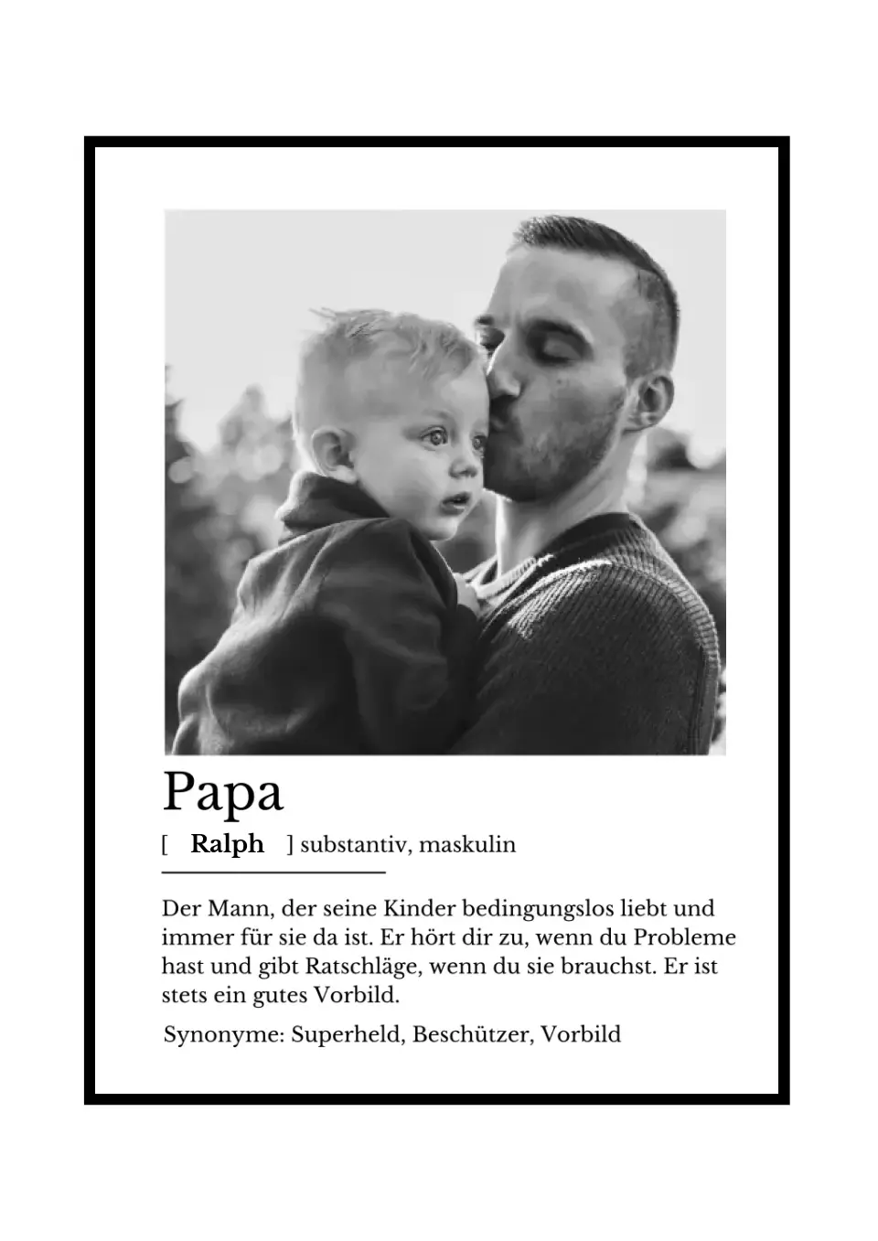 Personalisiertes Fotoposter "Papa"