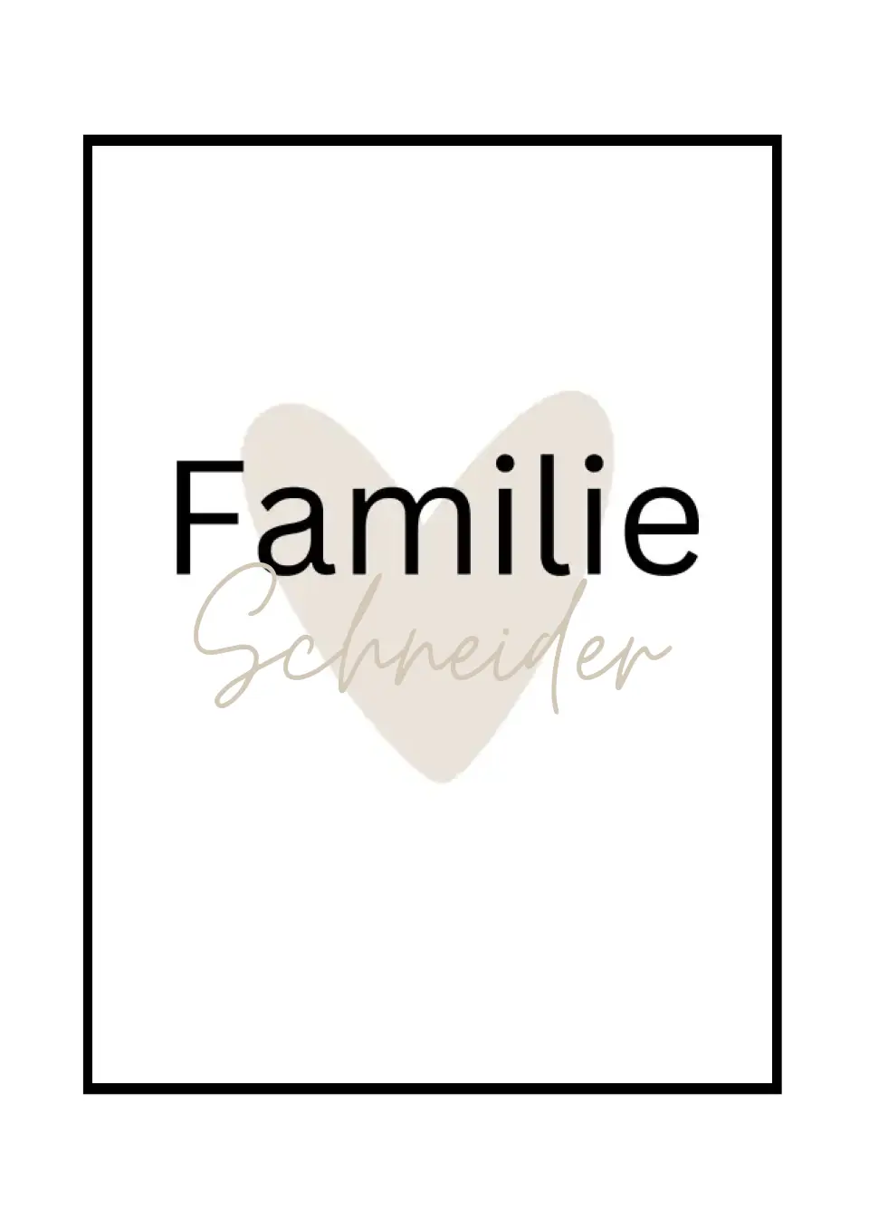 Personalisiertes Poster "Familienherz"