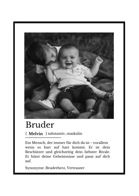 Personalisiertes Fotoposter "Bruder"