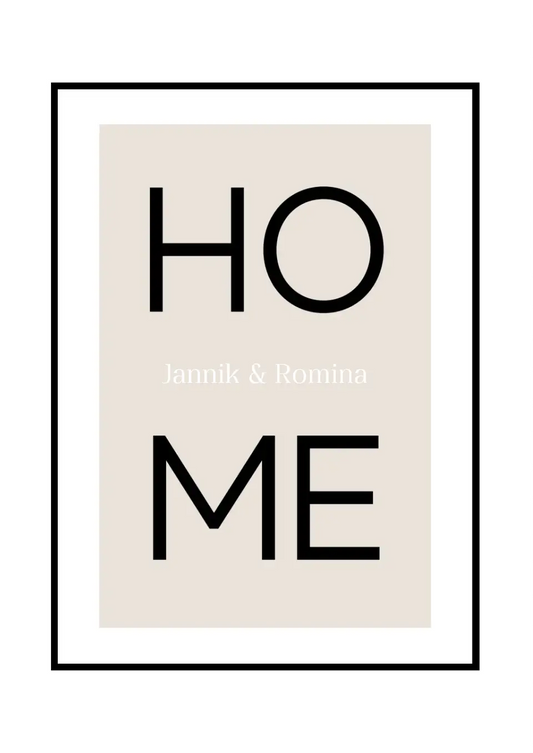 Personalisiertes Poster "HOME"