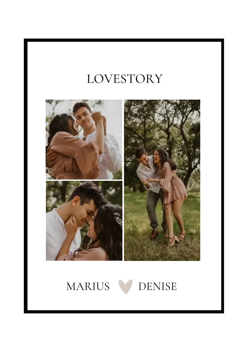 Personalisiertes Fotoposter "Lovestory"