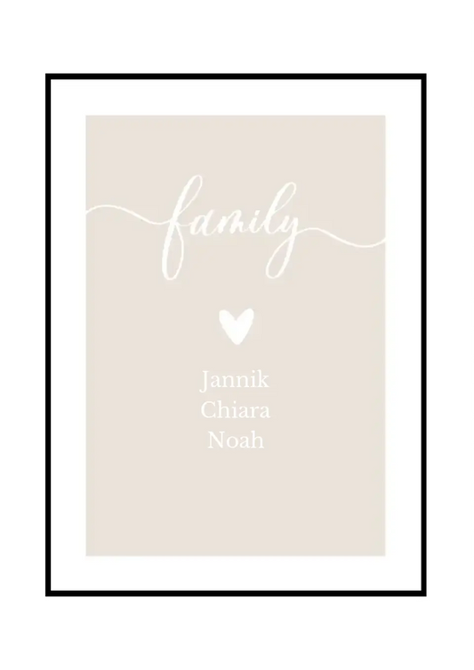 Personalisiertes Poster "Family"