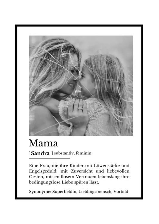 Personalisiertes Fotoposter "Mama"