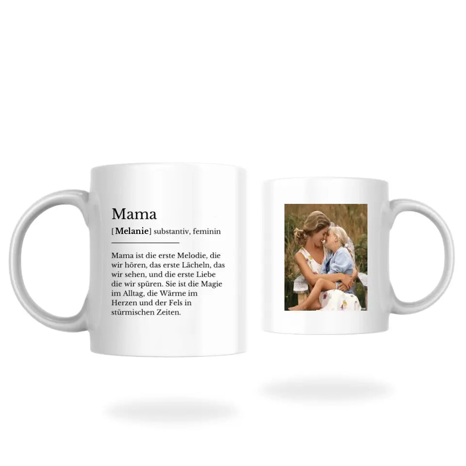 Personalisierte Fototasse "Mama"