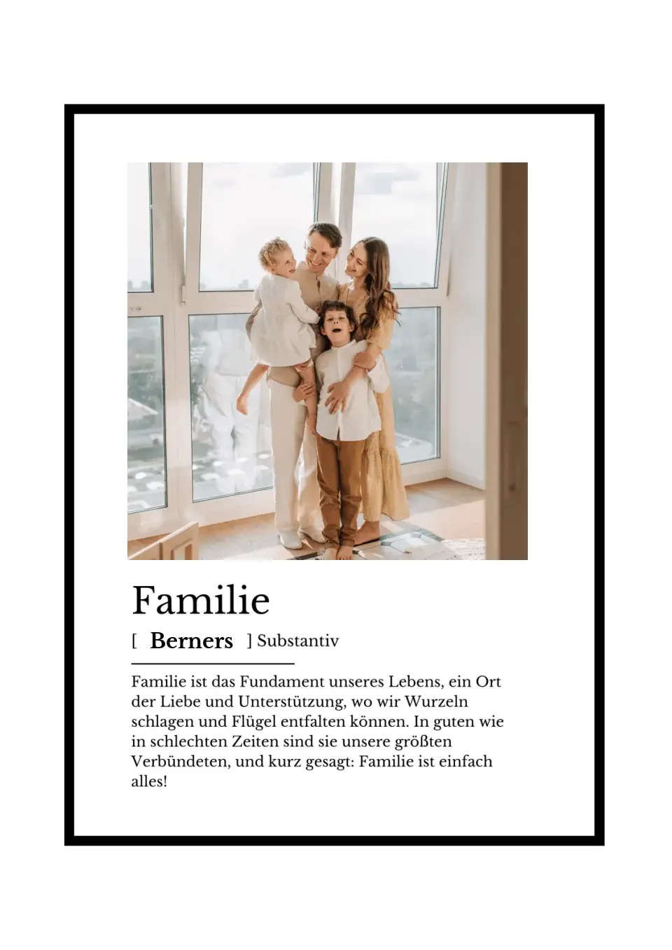 Personalisiertes Fotoposter "Familie"