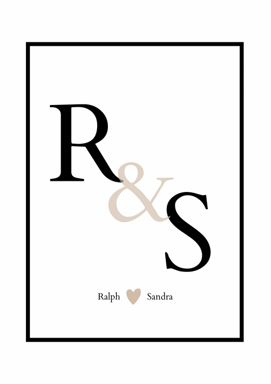 Personalisiertes Poster „R & S“